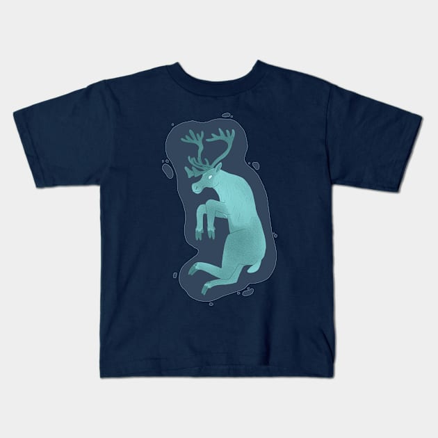 Spirit Caribou Kids T-Shirt by MorganColbornArt